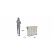 Pemberly Row Traditional Wood Rolling Kitchen Cart in Brown Finish