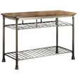 Pemberly Row Traditional styled Kitchen Island in Brown Finish