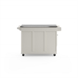 Pemberly Row Modern / Contemporary Wood Kitchen Cart in Off White