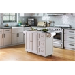 Pemberly Row Modern / Contemporary Wood Kitchen Cart in Off White