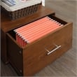 Pemberly Row Ladder Bookcase with File Drawer in Caramel Wood Finish