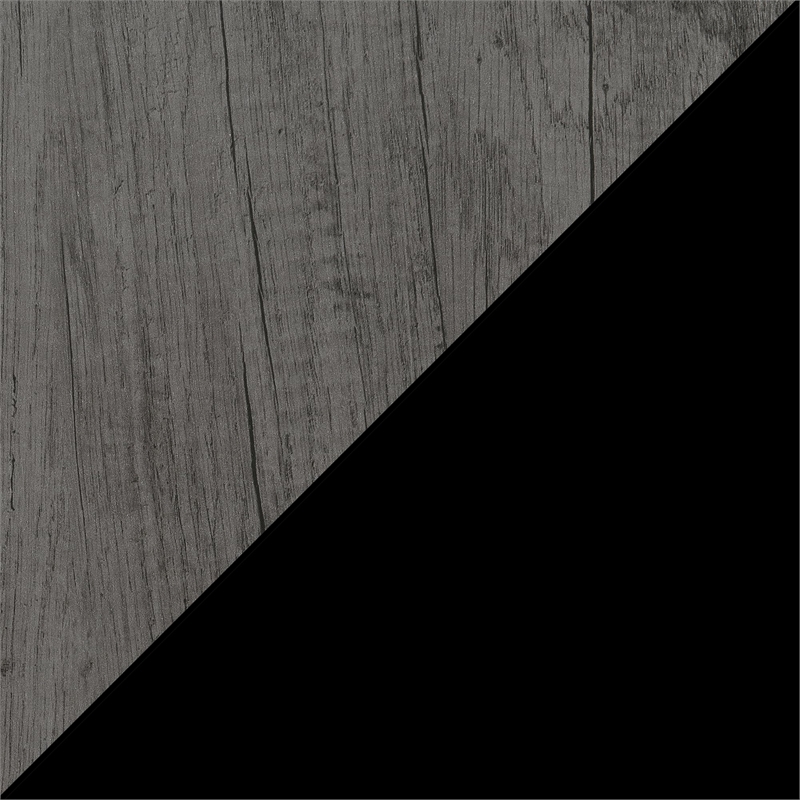 Pemberly Row Flip Top End Table Charcoal Gray Wood & Black Frame