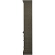 Pemberly Row Modern Bookcase with Cabinet in Burnished Oak Finish