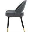 Pemberly Row Arched Back Upholstered Side Chair in Gray Finish