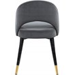 Pemberly Row Arched Back Upholstered Side Chair in Gray Finish
