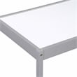 Pemberly Row 3-Piece Wood Dry Erase Kids Table & Chair Set in Gray