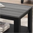 Pemberly Row Table Set 3pc Set Coffee End Side Accent Living Room Laminate Black