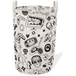 Pemberly Row Printed Foldable Laundry Basket Gaming Multi-Color