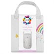 Pemberly Row Printed Foldable Laundry Basket Rainbow Multi-Color