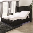 Pemberly Row Metal Black 2 Motor King Adjustable Bed & USB Outlet & 3 Pre-sets