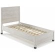 Pemberly Row Solid Wood Twin Platform Bed in Shabby White Finish