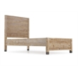 Pemberly Row Solid Wood King Platform Bed in Shabby White Finish