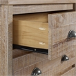 Pemberly Row Solid Wood 5-Drawer Bedroom Chest in Barnwood Finish