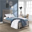 Pemberly Row Solid Wood Twin Platform Bed in Driftwood Gray Finish