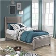 Pemberly Row Solid Wood Twin Platform Bed in Driftwood Gray Finish