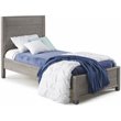 Pemberly Row Solid Wood Twin Platform Bed in Driftwood Gray Finish