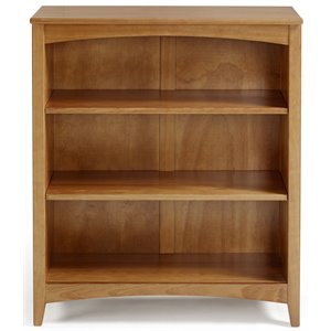 Pemberly Row 36&quot Shaker Style Solid Wood Bookcase in Cherry Finish