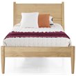 Pemberly Row Mid-Century Wood Twin Panel Bed in Scandinavian Oak