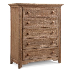 Pemberly Row 5-Drawer Traditional Wood Chest in Biscotti Brown