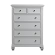 Pemberly Row 6-Drawer Traditional Wood Chest in Pure White Finish