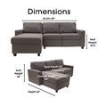 Pemberly Row Modern / Contemporary Left Facing 89