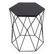 Pemberly Row Modern Element Geometric Side Table in Midnight Black