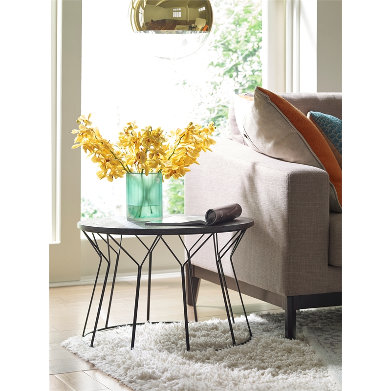 Pemberly Row Modern / Contemporary Coffee Table in Noir Black