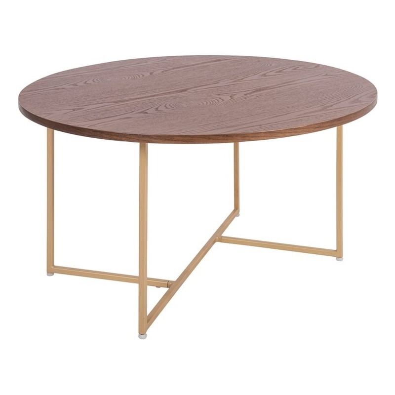 Pemberly Row Modern / Contemporary Coffee Table in Burnt Sienna