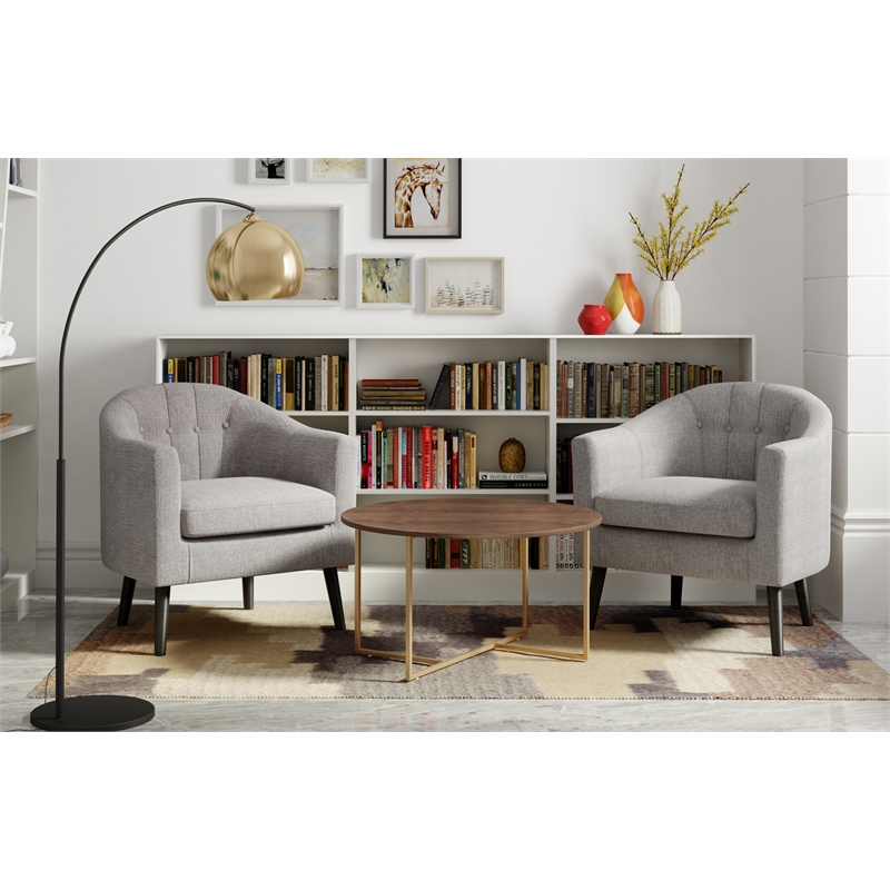 Pemberly Row Modern / Contemporary Coffee Table in Burnt Sienna