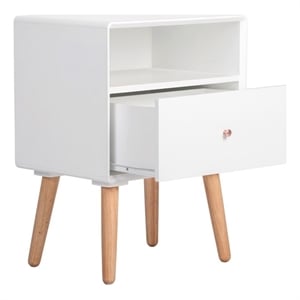Pemberly Row Modern / Contemporary End Table in French White