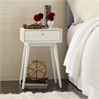 Pemberly Row Modern / Contemporary 1 Drawer End Table in French White