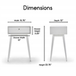 Pemberly Row Modern / Contemporary 1 Drawer End Table in French White