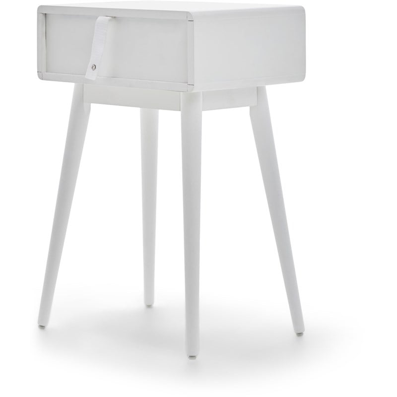 Pemberly Row Modern / Contemporary 1 Drawer End Table in French White