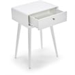 Pemberly Row Modern / Contemporary 1 Drawer End Table in French White