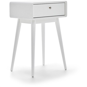Pemberly Row Modern / Contemporary 1 Drawer End Table in French White