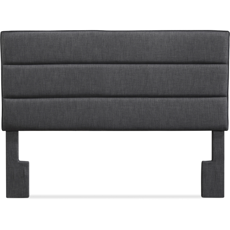 Pemberly Row Modern / Contemporary Queen Upholstered Headboard in Charcoal Gray