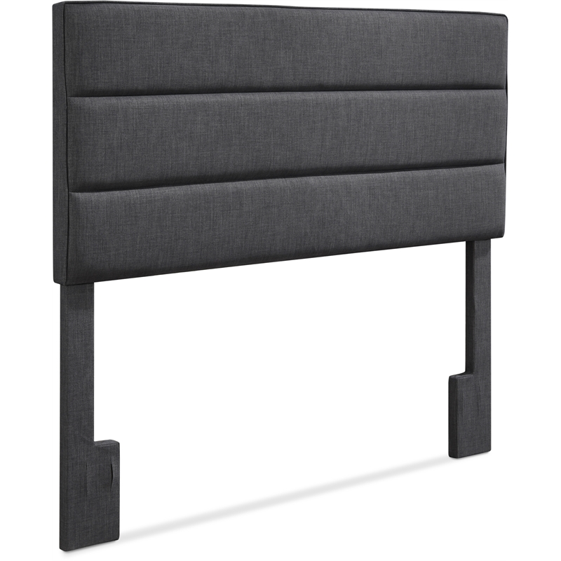 Pemberly Row Modern / Contemporary Queen Upholstered Headboard in Charcoal Gray