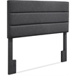 Pemberly Row Modern / Contemporary Queen Upholstered Headboard in Charcoal Gray