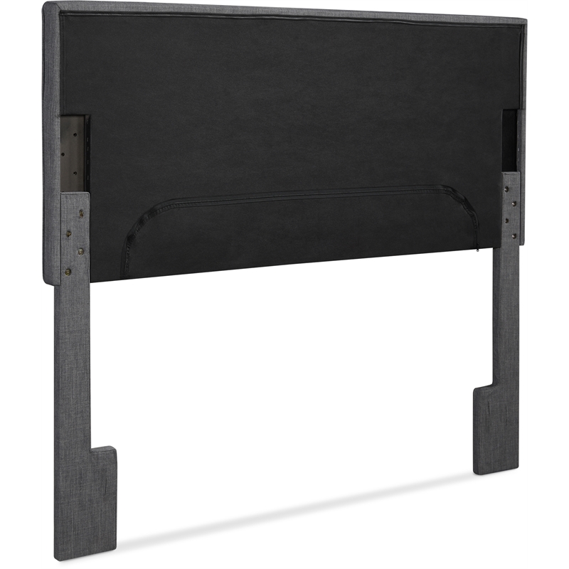 Pemberly Row Modern / Contemporary Queen Upholstered Headboard in Charcoal Gray