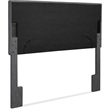 Pemberly Row Modern / Contemporary Queen Upholstered Headboard in Charcoal Gray