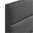 Pemberly Row Modern / Contemporary Queen Upholstered Headboard in Charcoal Gray