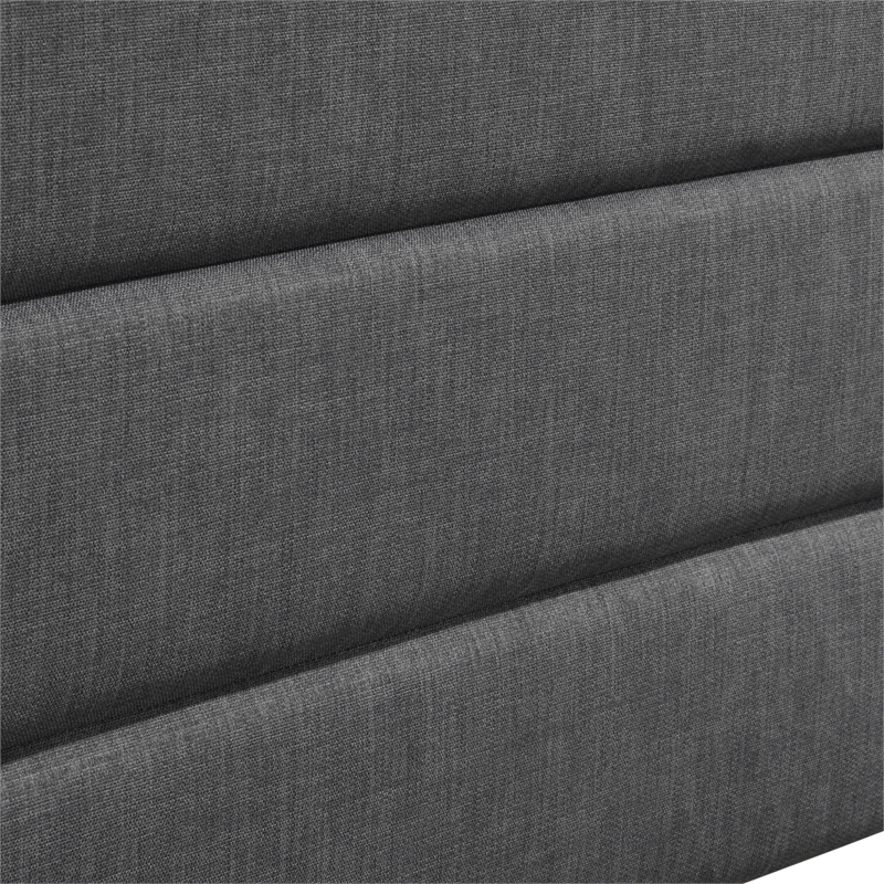 Pemberly Row Modern / Contemporary Queen Upholstered Headboard in Charcoal Gray