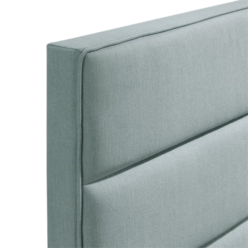 Pemberly Row Modern / Contemporary Queen Upholstered Headboard in Light Blue