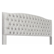 Pemberly Row Modern Fabric Queen Size Headboard in Pearl Gray