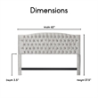 Pemberly Row Modern Fabric Queen Size Headboard in Pearl Gray