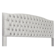Pemberly Row Modern Fabric King Size Headboard in Pearl Gray