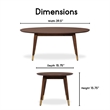Pemberly Row Modern / Contemporary Clemintine Coffee Table Walnut