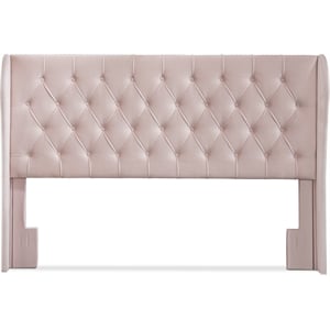 Pemberly Row Lillian August Harlow Upholstered Headboard King Size Dusty Mauve