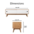 Pemberly Row Modern / Contemporary Abacus Storage Console Modern Oak