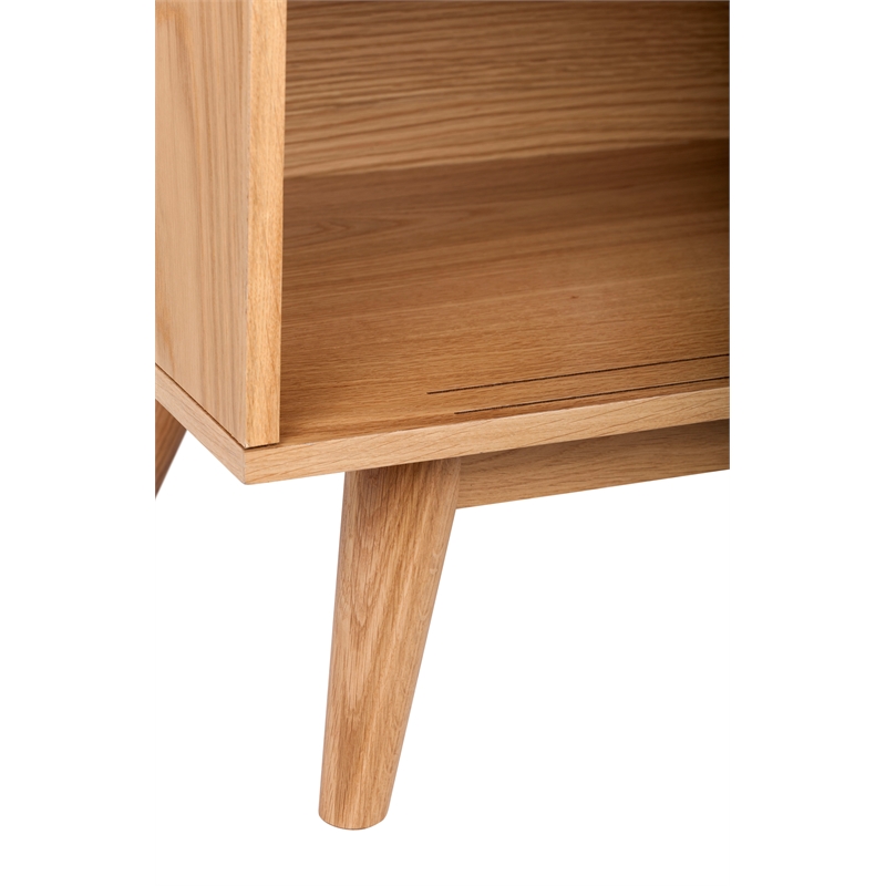 Pemberly Row Modern / Contemporary Abacus Storage Console Modern Oak
